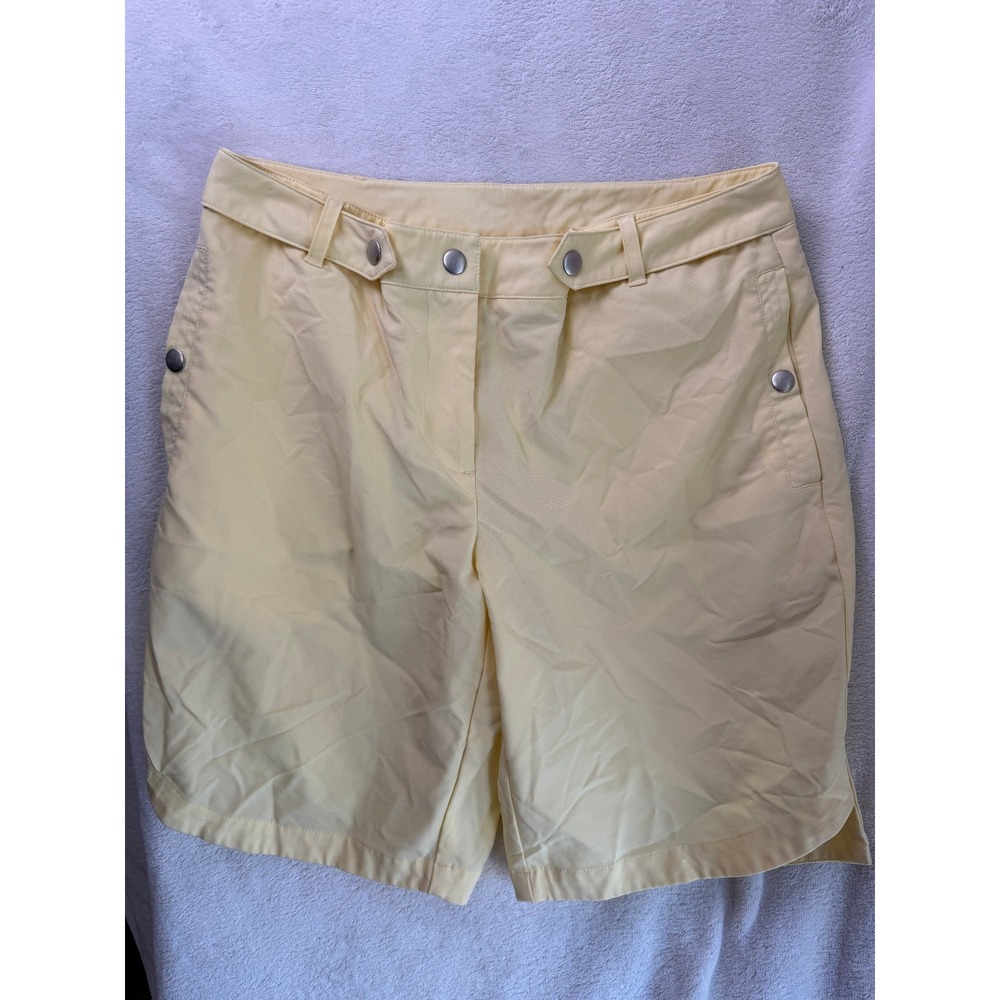 Vintage Ashworth Womens Yellow Shorts Size 8 Golf Outdoor Performance